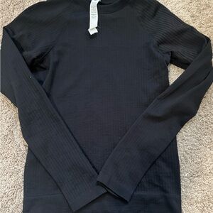 lululemon athletica Women's Black Long Sleeve Ribbed Top
